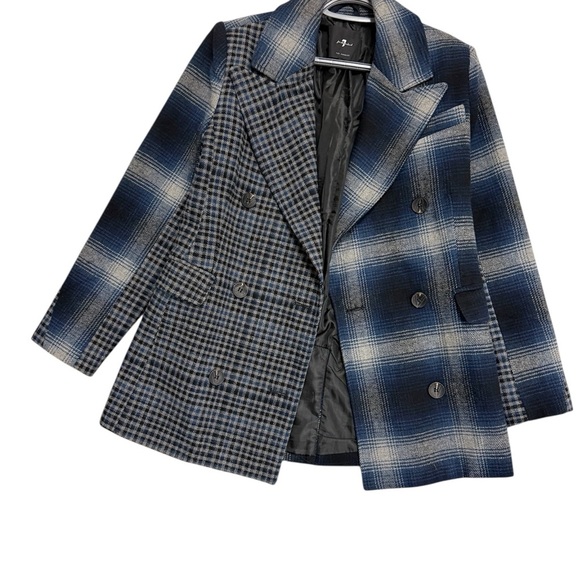 7 For All Mankind M patchwork pea coat mint condition- very beautiful and fun! - Picture 2 of 11